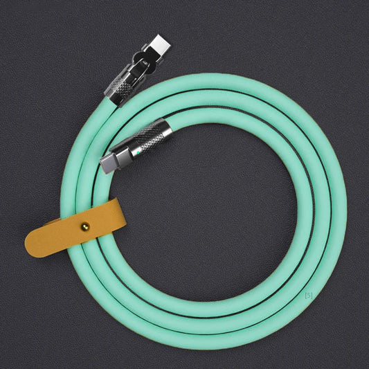 120W 6A uper Fat Charge Type C ilicone 180 ° Rotating Elbow TYPE-C-C Data Cable 1M 2M Ub Cable Ub C to C Charger Cable